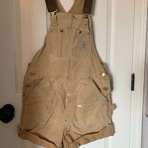 Vintage Carhartt cutoff short overalls